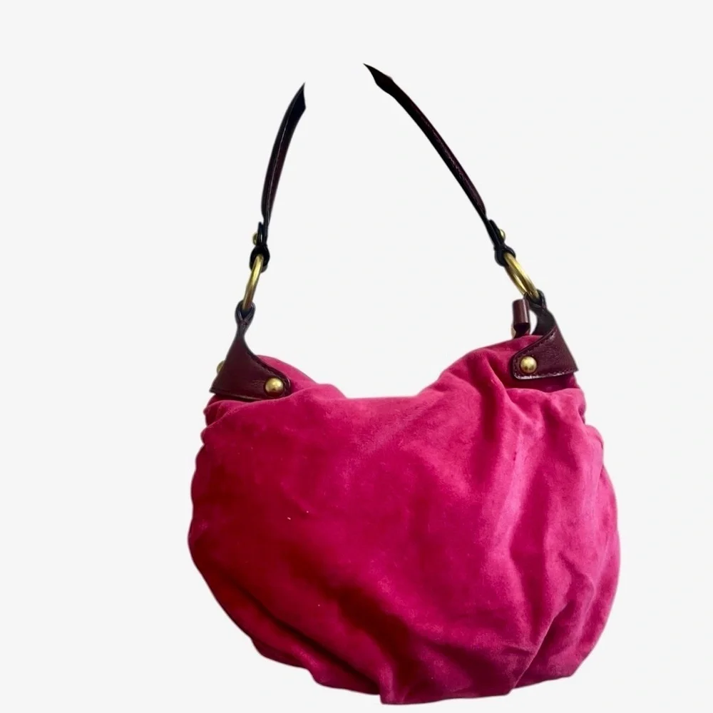 Juicy Couture Fuchsia Hobo Bag with Brown Accents, pre-owned